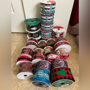 Craft ribbon 🎄🎅- LOTS 28 rolls FULL Almost full